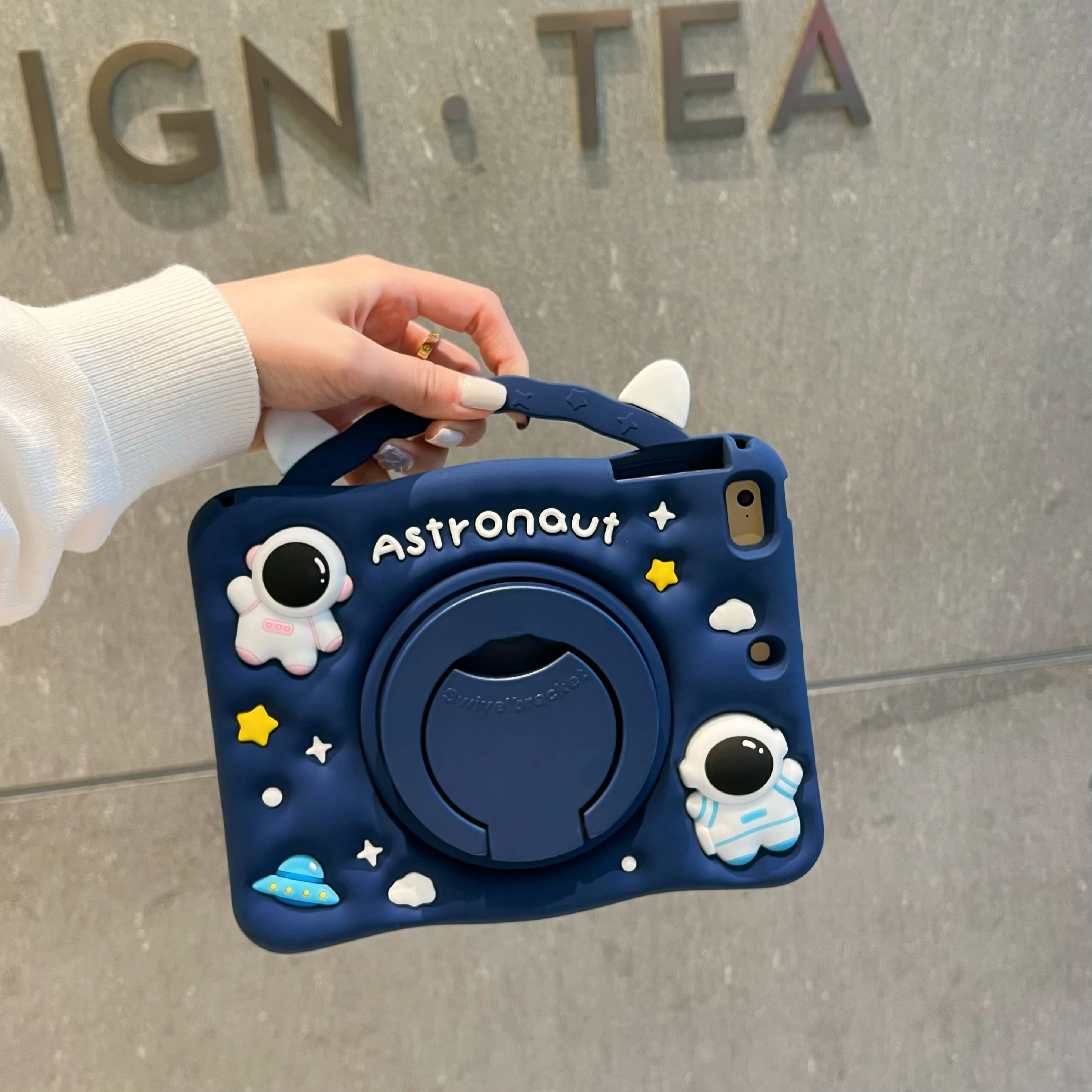 حافظة كمبيوتر لوحي لطيفة للأطفال لجهاز IPad Pro 11 Air 13 2025 IPad A16 10.2 7th 8th 9th 10th 10.9 9.7 Mini 123456 360 ° حامل الدوران فوندا #6