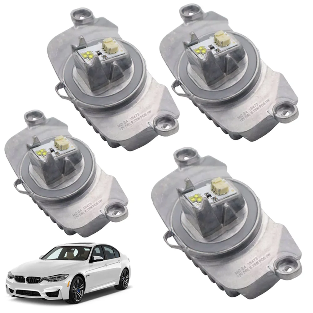 4PCS White DRL Angel Eye LED Module OE# 63117398766 63117311243 DRL Module For BMW 2012-2015 F30 F31 328i 335i 320i 328d