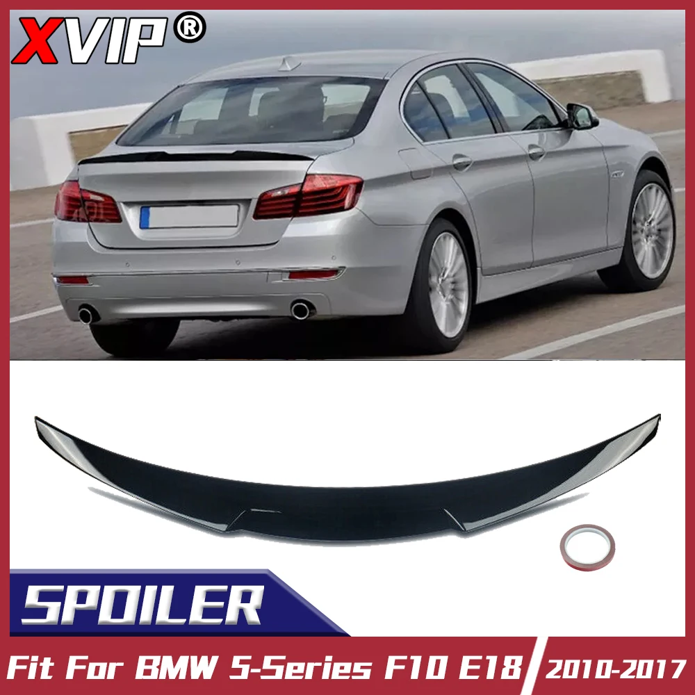 

XVIP Car Glossy Black Rear Trunk Spoilers Wings Compatible with BMW 5 Series F10 F18 2010-2017 M4 Style Tuning Accessories Part