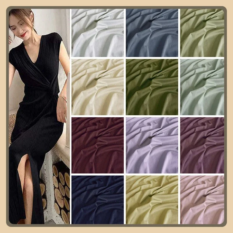 نسيج مضلع من الحرير الجليدي قابل للتمدد صيفي خفيف الوزن متماسك لفساتين القمصان ذات الساق الواسعة وملابس النوم والخياطة اليدوية