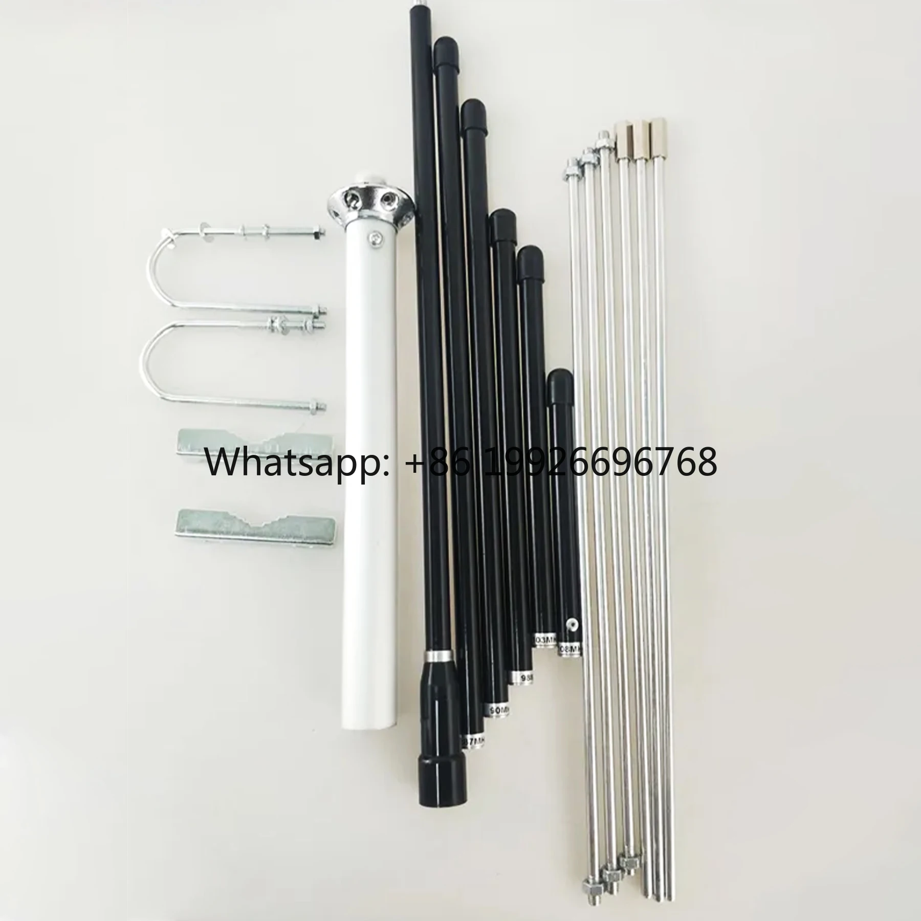 SOD-88V-3 87-108MHZ 1/4 Wavelength Vertical Dipole Antenna Aluminum Alloy FM Public Broadcasting Outdoor 2.4m Height F