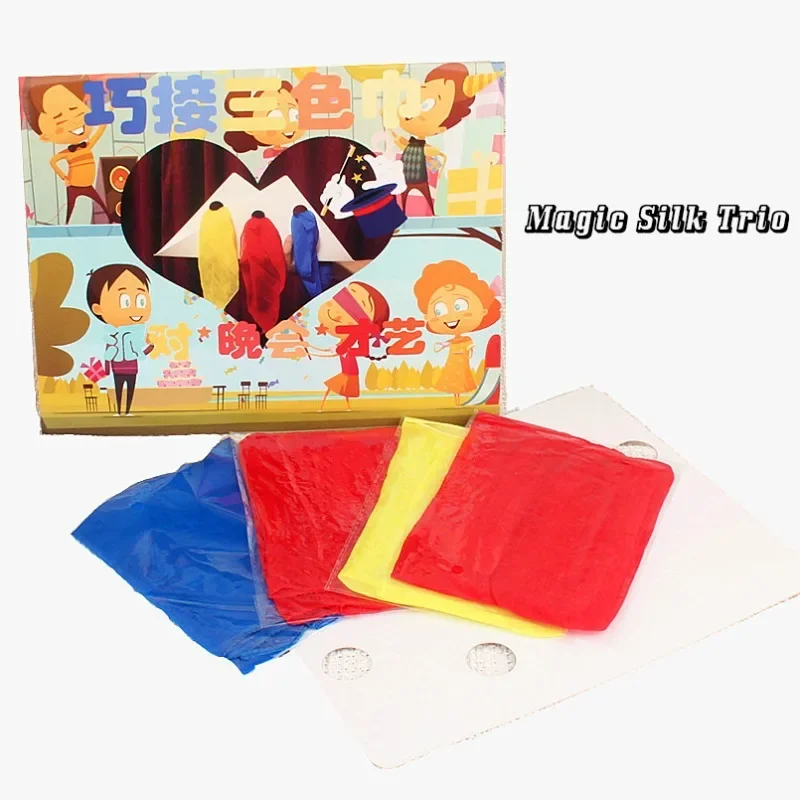 

Волшебный шелковый трио, сценические фокусы, вечеринки, шоу талантов, небольшие выступления, магический реквизит, фокусник, игры для вечеринок, иллюзия, забавная магия