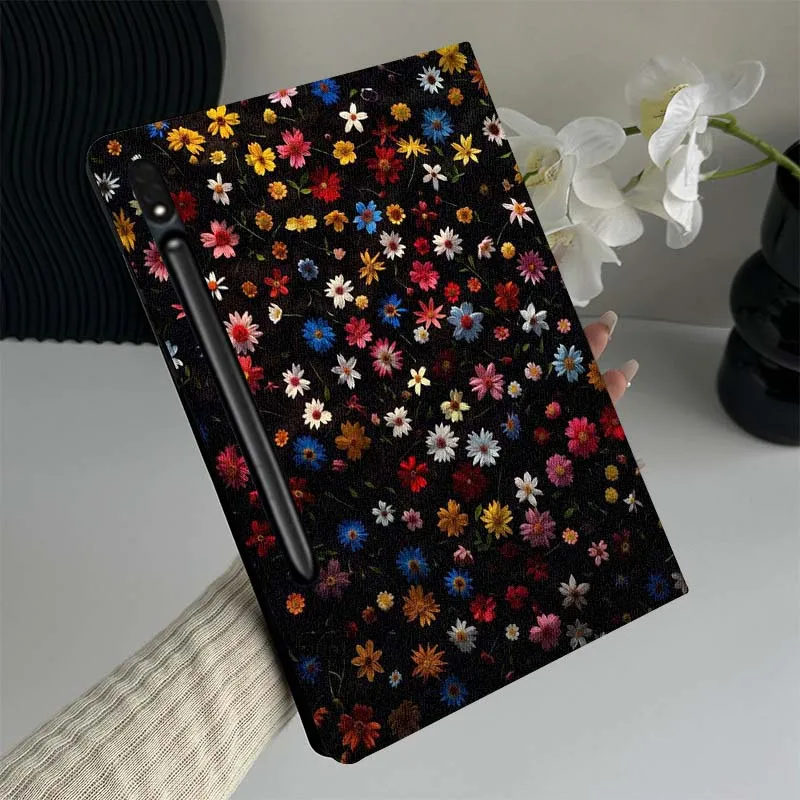 

Красочный чехол для планшета с цветочным узором для Samsung Galaxy Tab S7 S8 S9 S10 FE Lite, подарок