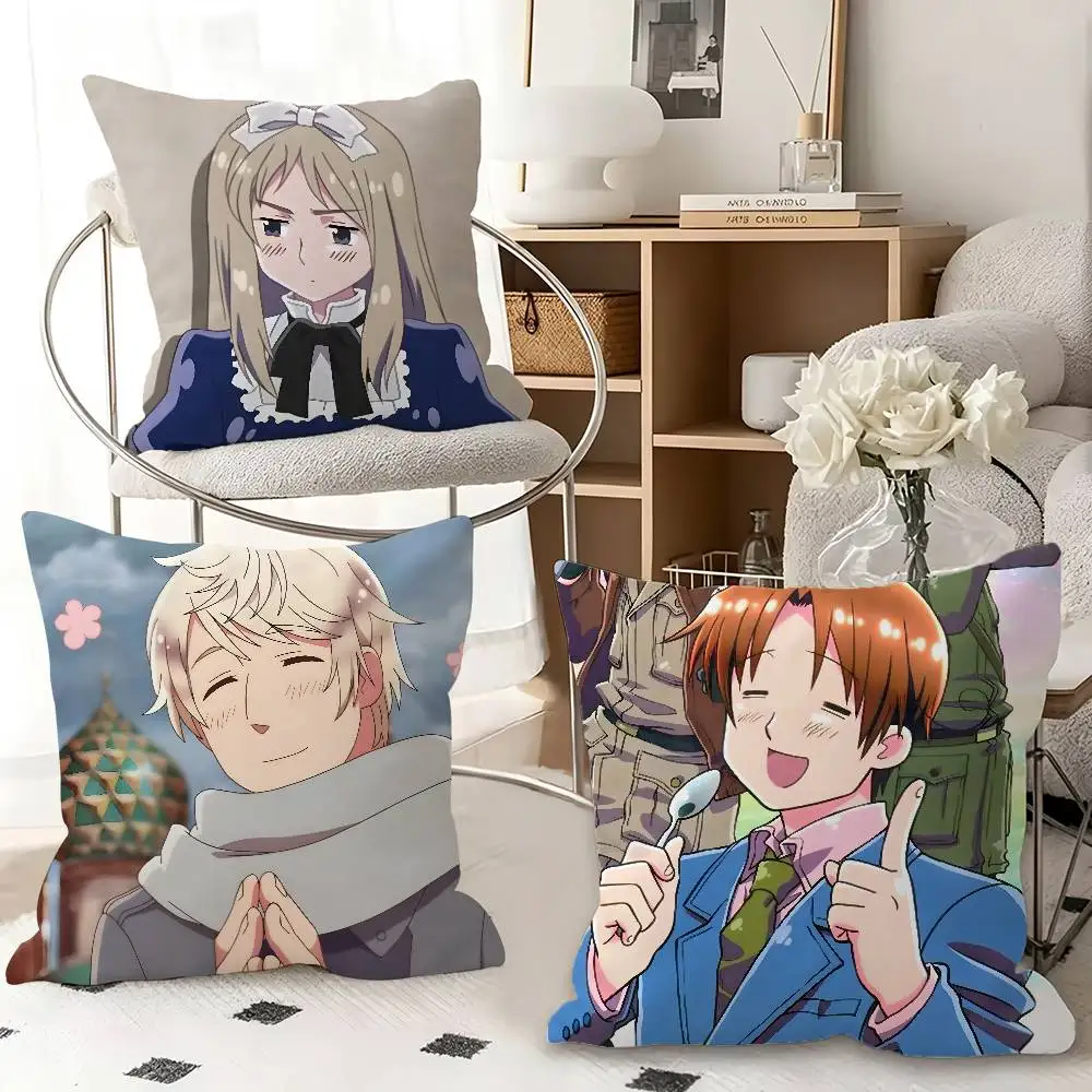 1pc Hetalia Axis Powers Pillow Case Fashion Square Pillowcase Bedroom Sofa Room Ins Decoration Leisure
