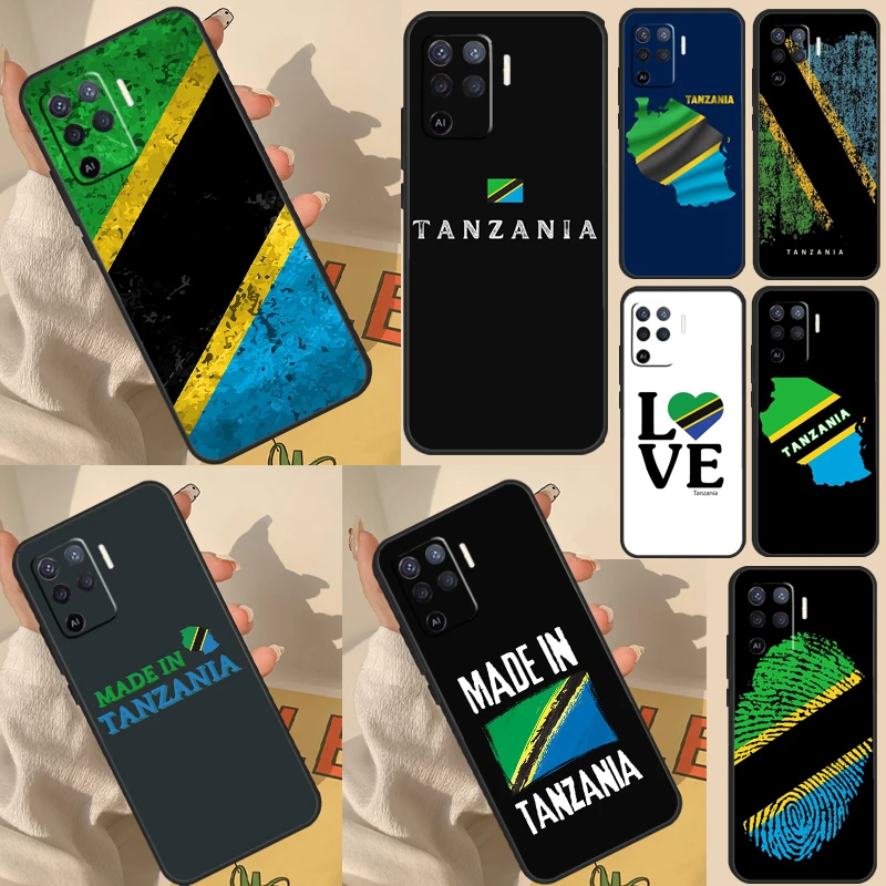 Tanzania National Flag Case For OPPO A57S A54 S A16 A76 A96 A5 A9 A31 A53 A15 A52 A72 A91 A74 A94 A17 A57 A77 Cover