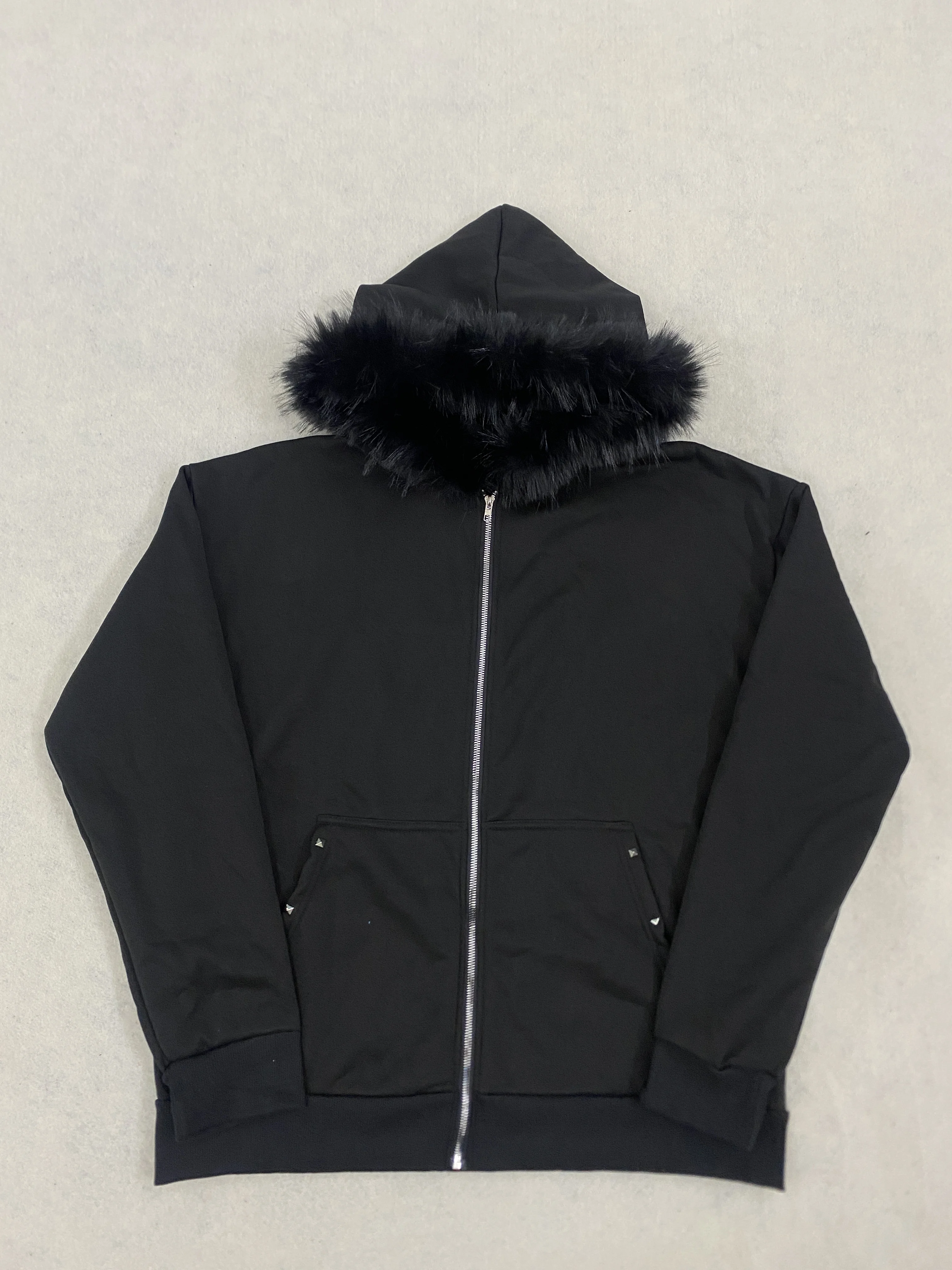 

Loose Street Trendy Fashionable Comfortable Versatile Zipper Hoodie European and American Dark Hip Hop Chic Willow Nail Hoodie