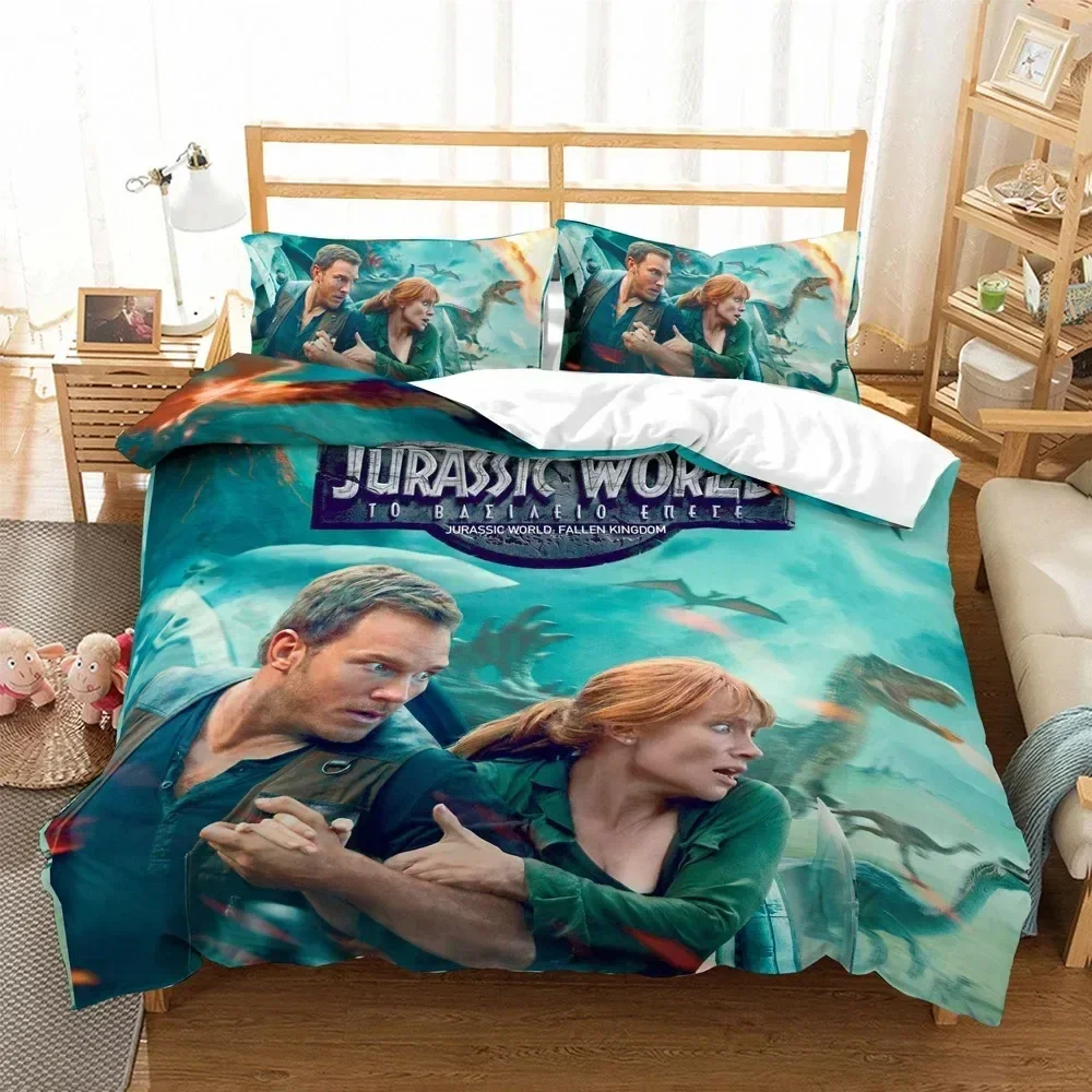 

3D Print Jurassic Dinosaur Bedding Set Duvet Cover Sheet Printed Bed Set Pillowcase Bed Full Queen King Size Comforter Bedroom