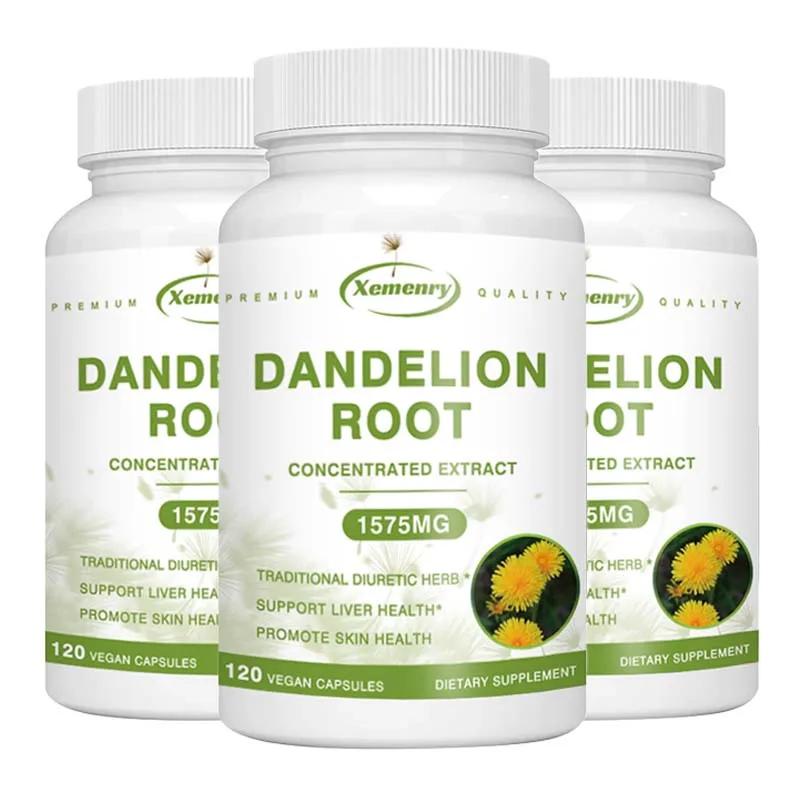 

Dandelion Root Extract Capsules Promotes Liver Detoxification and Cleansing, Boosts Immunity, and Maintains Healthy Blood Sugar