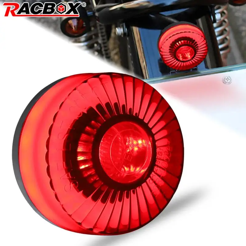 12V LED Tail Light Taillight Round Approved E24 Rear Stop Brake Lamp For ATV UTV SUV For Cafe racer Chopper Bobber Waterproof