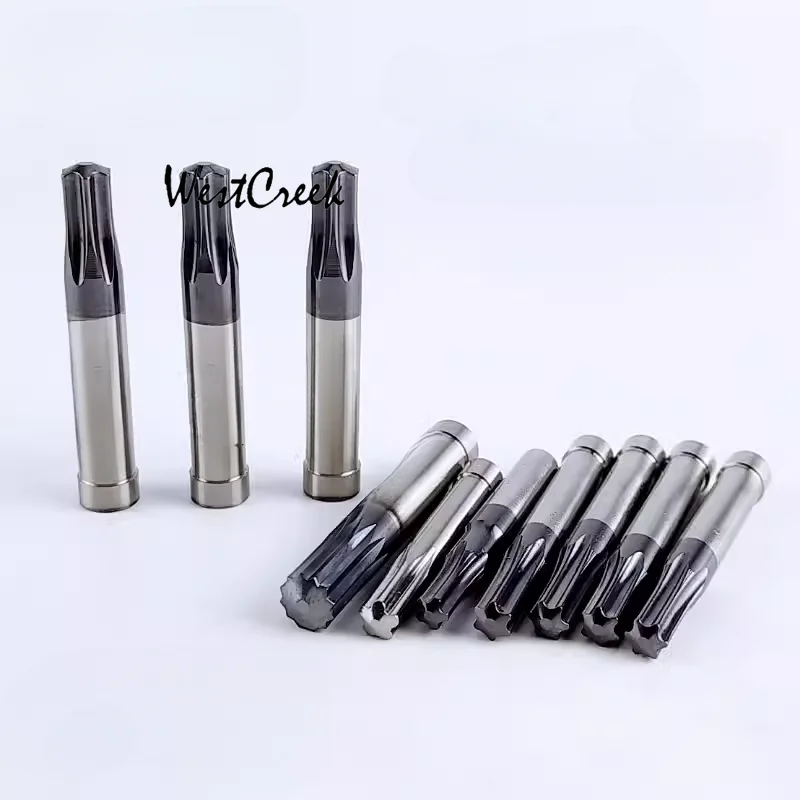 

WESTCREEK Tungsten Steel Torx Rotary Broach Punching Tool CNC Internal Titanium Plated Carbide Punch Plum Blossom Punch Head