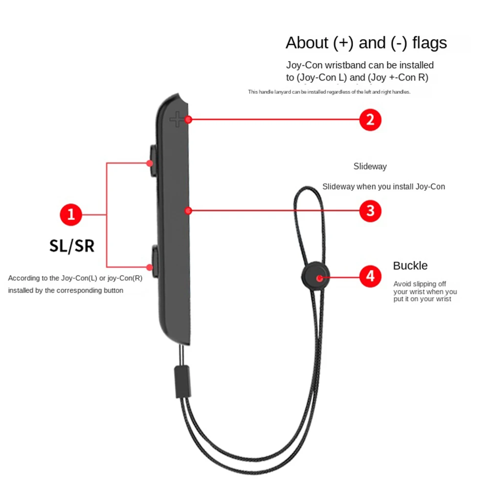 Pulseira portátil para controle de ns, cordas de mão, ajustável, acessórios de video para laptop, ns