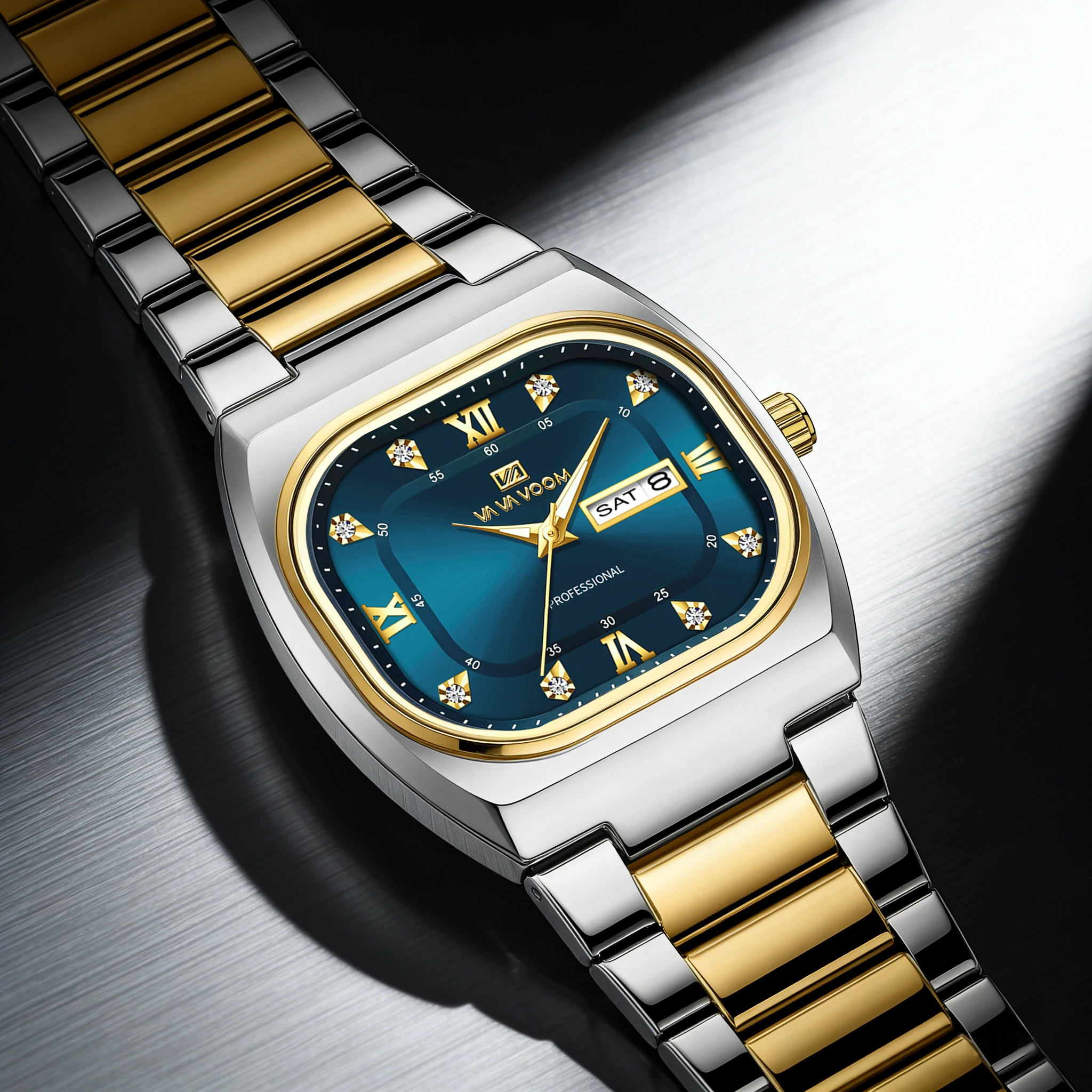 Men'S Fashion Magazine - Orologio al Quarzo Quadrato da Uomo,
