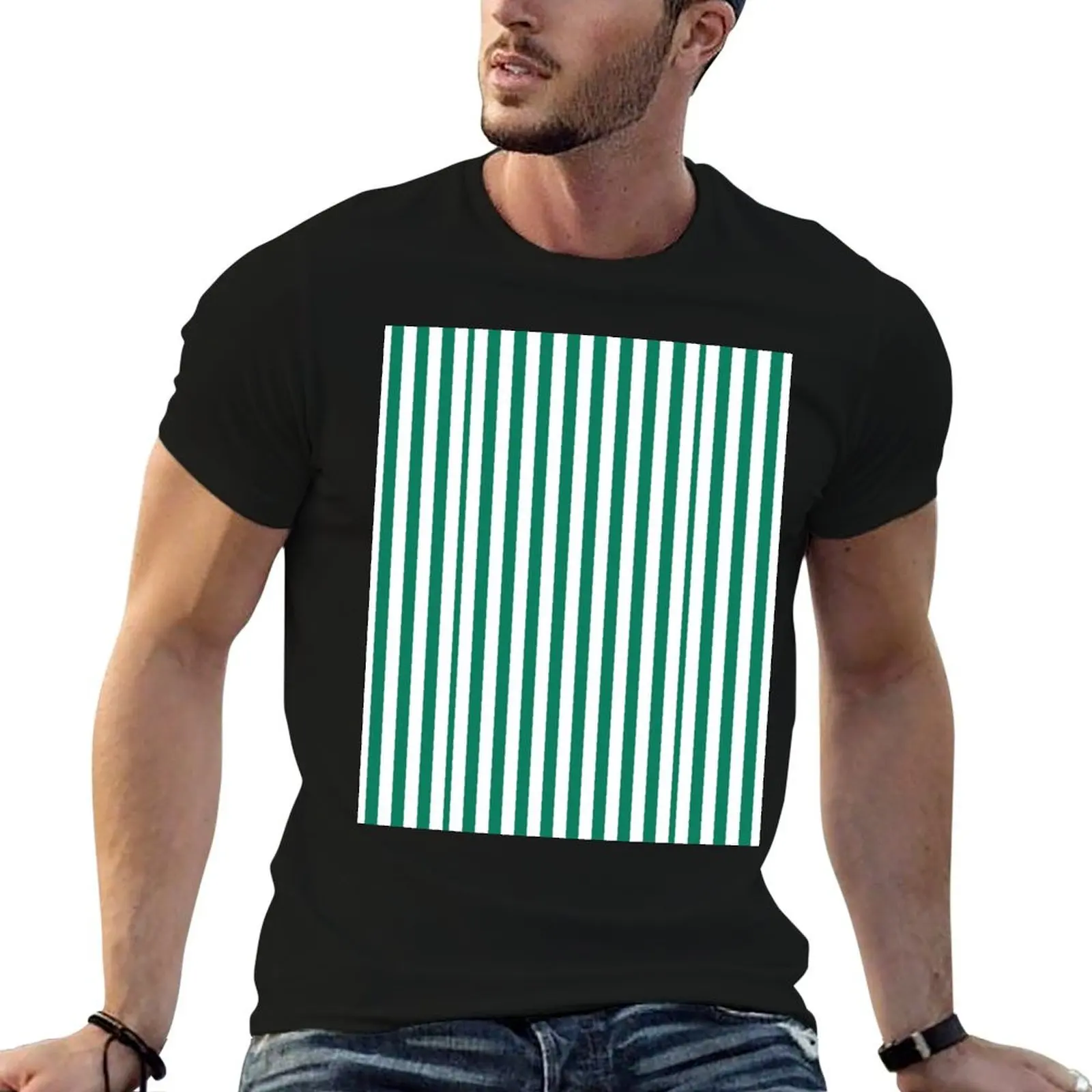 

heavy shirt shirt T-Shirt White Vertical designer man cotton t Striped and man t Green