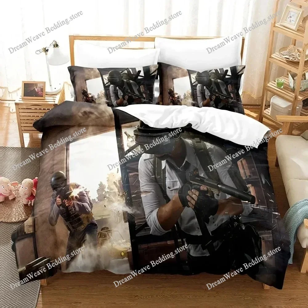 New Battlegrounds PUBG Bedding Set Single Twin Full Queen King Size Bed Set Adult Kid Bedroom Duvet Cover Sets 3D Print Game9639