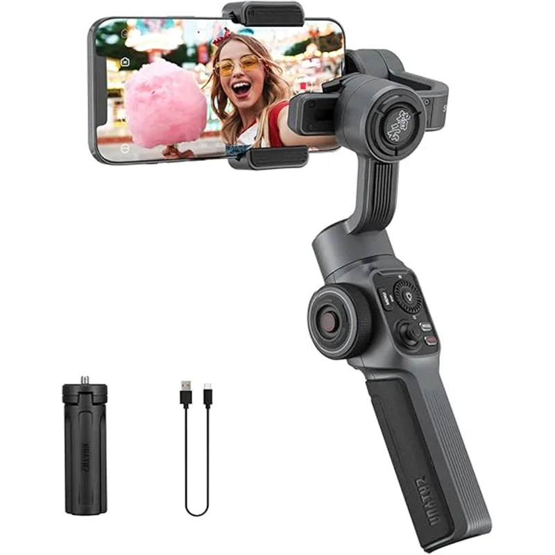 Zhiyun Smooth 5 Phone Gimbal 3-Axis Handheld Smartphone Stabilizer with Grip Tripod