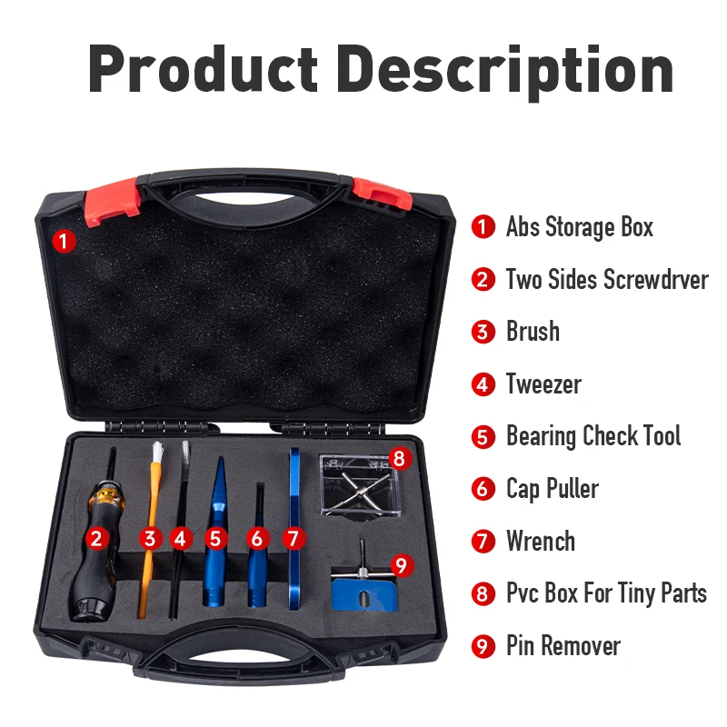 أداة صيانة بكرة الصيد من LEYDUN، أدوات مريحة وخفيفة الوزن، أدوات إصلاح كومبو، أدوات تفكيك البكرة