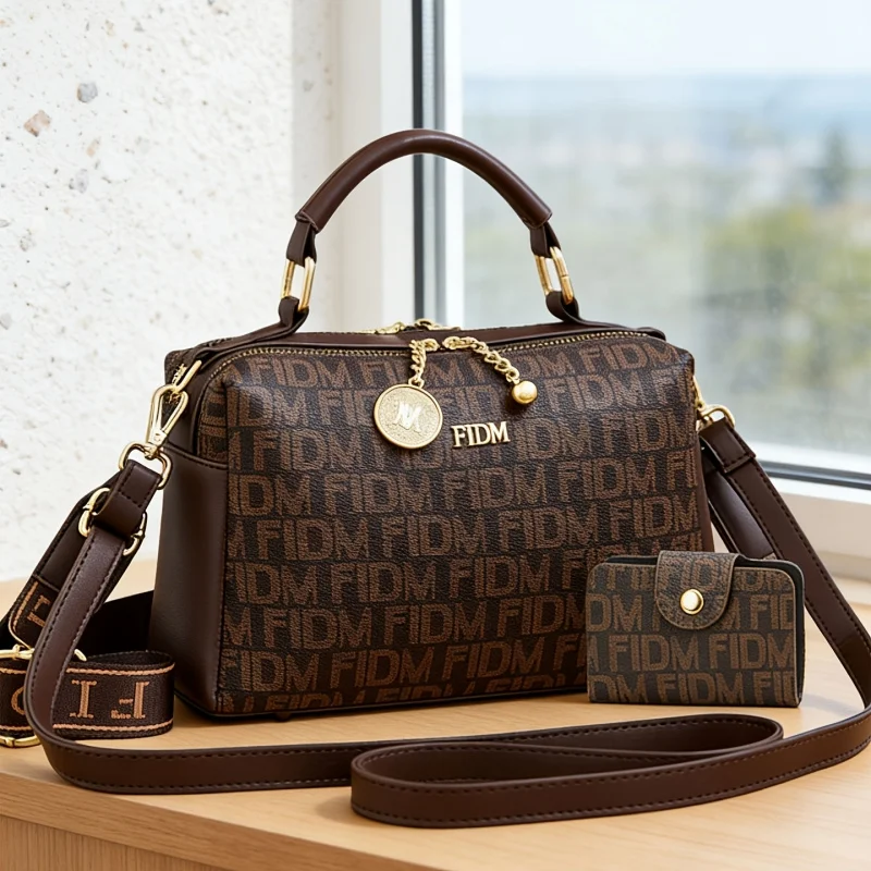 Women's handbags, Boston bags, pillow bags, letter printed bags, ladies shoulder and crossbody bags for shopping