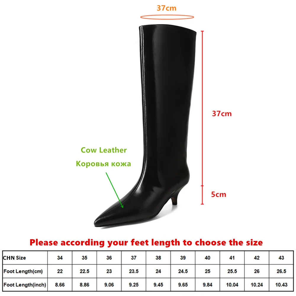 Aucegi 2026 جديد جلد طبيعي حذاء برقبة للركبة المرأة مثير أشار تو الانزلاق على هريرة الكعوب الخريف الشتاء فستان الحفلات الأحذية #6