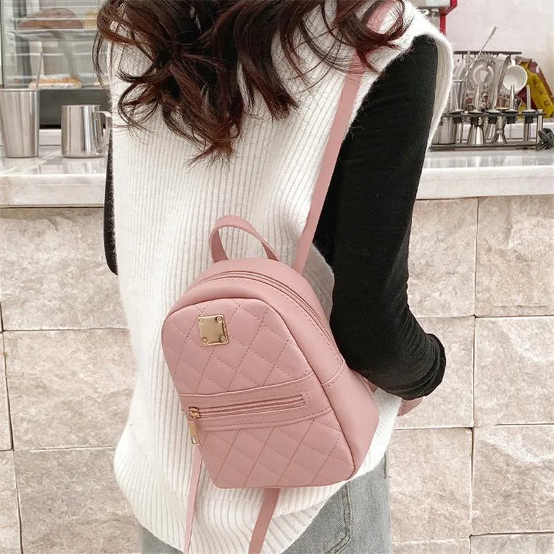 Rucksack für Frauen PU Leder Multifunktions Umhängetasche Damen Telefon Beutel Pack Luxus Marke Schulter Tasche Messenger Taschen – Detail 5