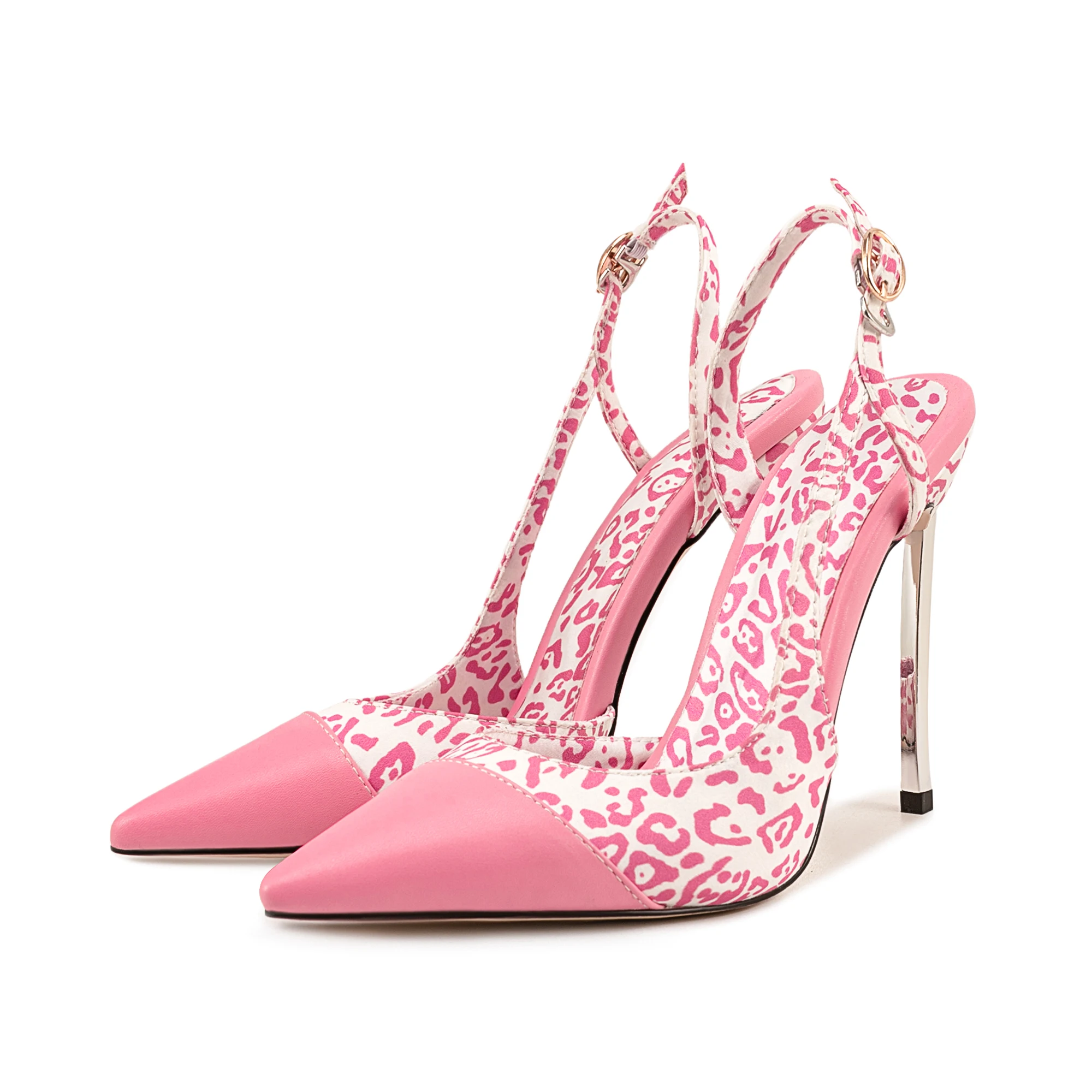 

25 модных европейских вокзалных представлений на подиуме, заостренный тонкий каблук 12 см, кожаные женские туфли на каблуке с леопардовым принтом и перемещением