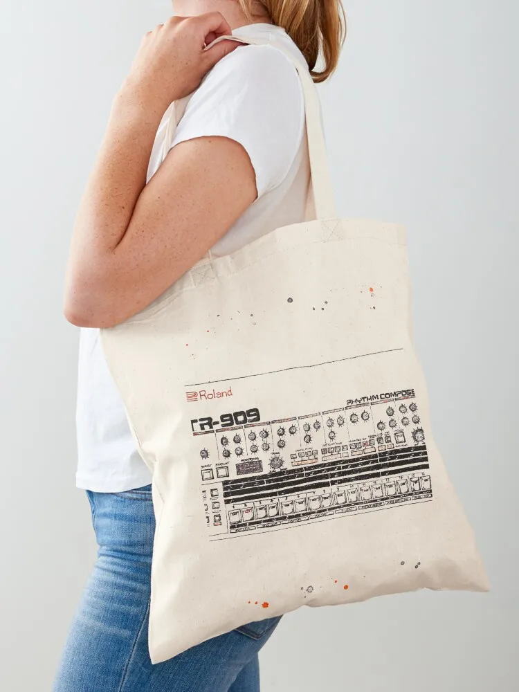 

Roland TR-909 Iconic Drum Machine Tote Bag tote bags men Reusable bags Women's tote bag eco bag folding