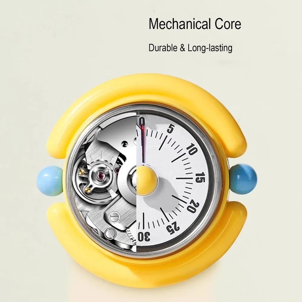 60 Minute Magnetic Mechanical Kitchen Timer Visual Countdown Cooking Alarm Clock Reminder Kitchen Gadgets Cooking Tools Home