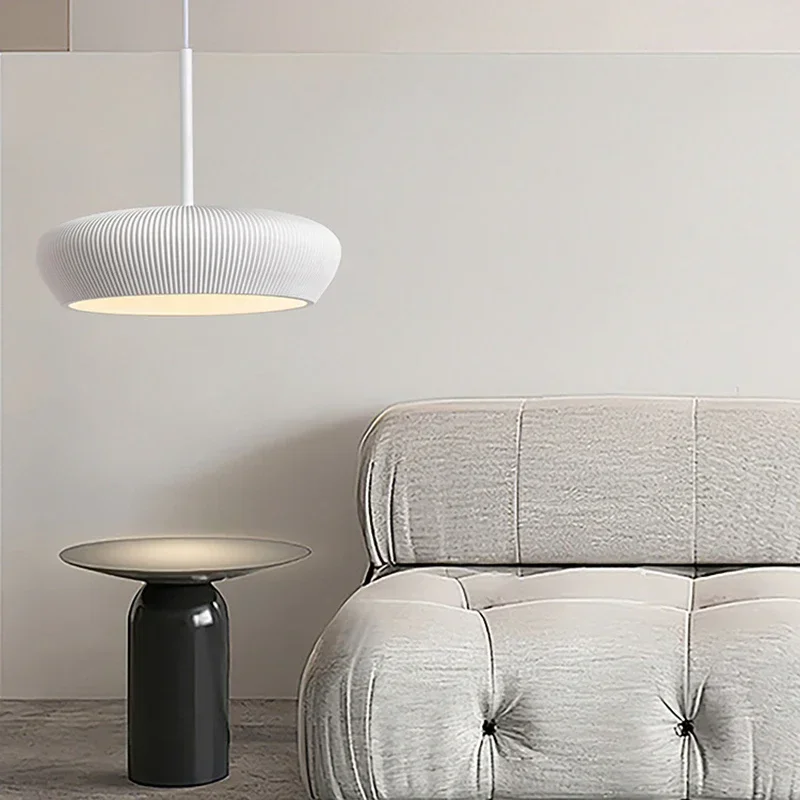 

SANDYHA Nordic Round LED Pendant Light Modern Art Hanging Chandelier for Living Room Bedroom Dining Table Bar Lighting