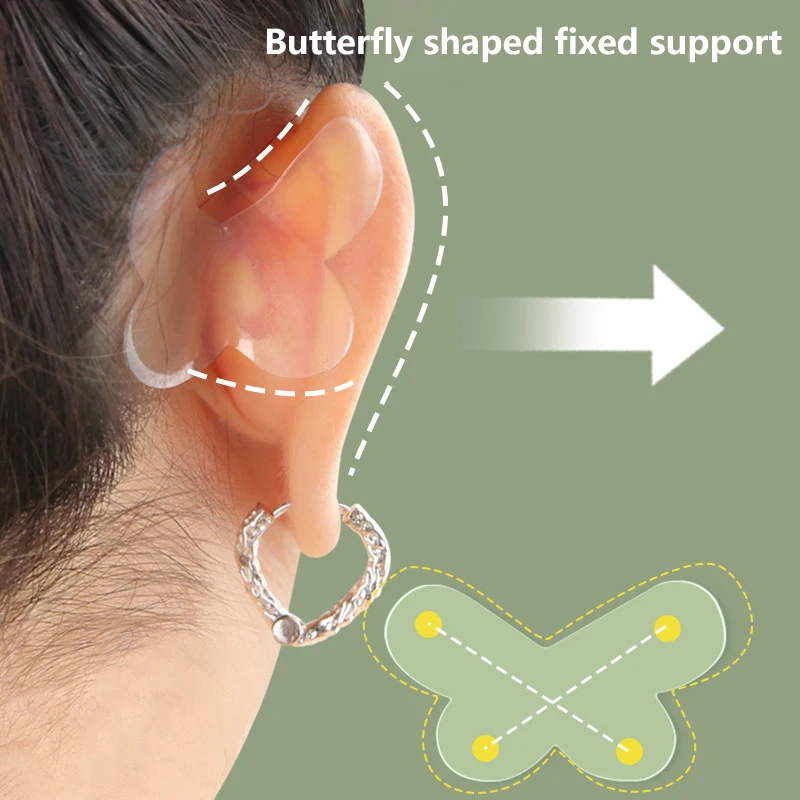 6Pcs Butterfly Shaped Ear Corrector Elf Ear Stickers Ear Supporters Self Adhesive Cosmetic Ear Stickers