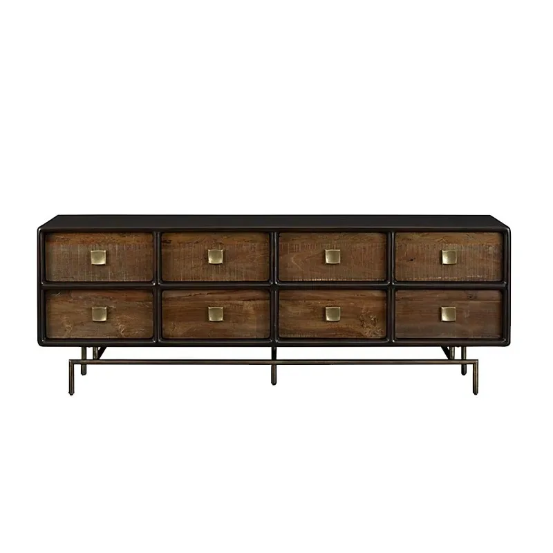 Unique Narrow Tv Cabinet Dark Brown European 200Cm Long Wooden Tv Stands Living Room Modern Mueble Televisor Furniture Home