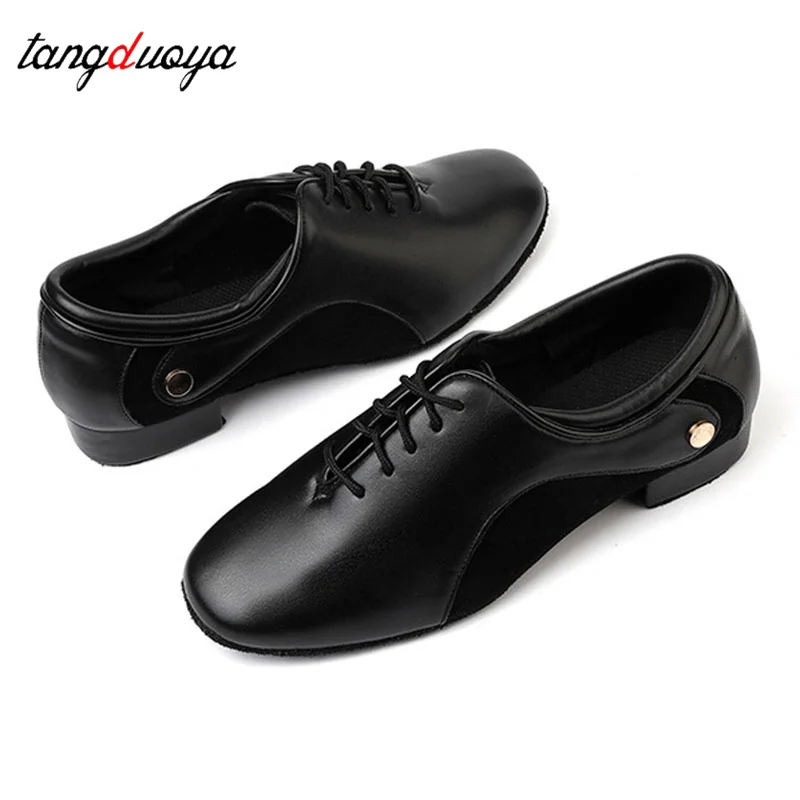 

Мужские танцевальные туфли для бальных танцев из мягкой кожи, черные, для танго, сальсы, латины, вальса, с мягкой подошвой, для выступлений.