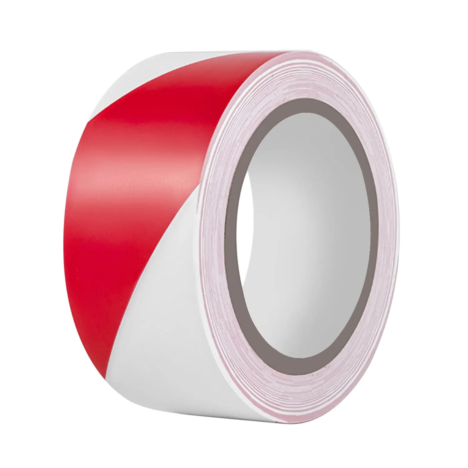 Hazard Tape 2 Inch X 108yd Red & White Warning Safety Stripe Tape, Marking Barrier Tape
