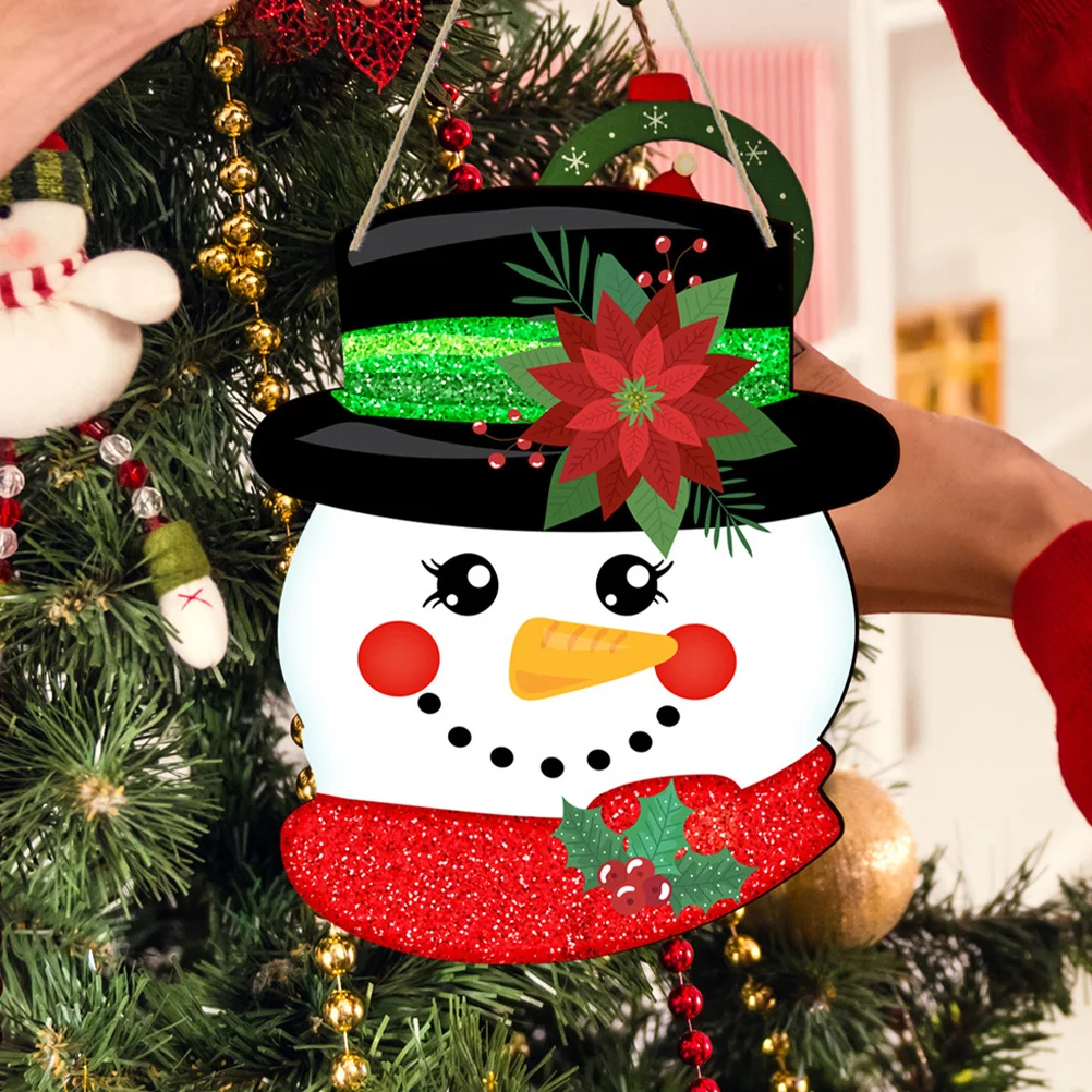 

Xmas Wall Sign Cartoon Snowman Christmas Decoration Farmhouse Hanging Plaque Christmas Hanging Sign Signs Xmas Decor