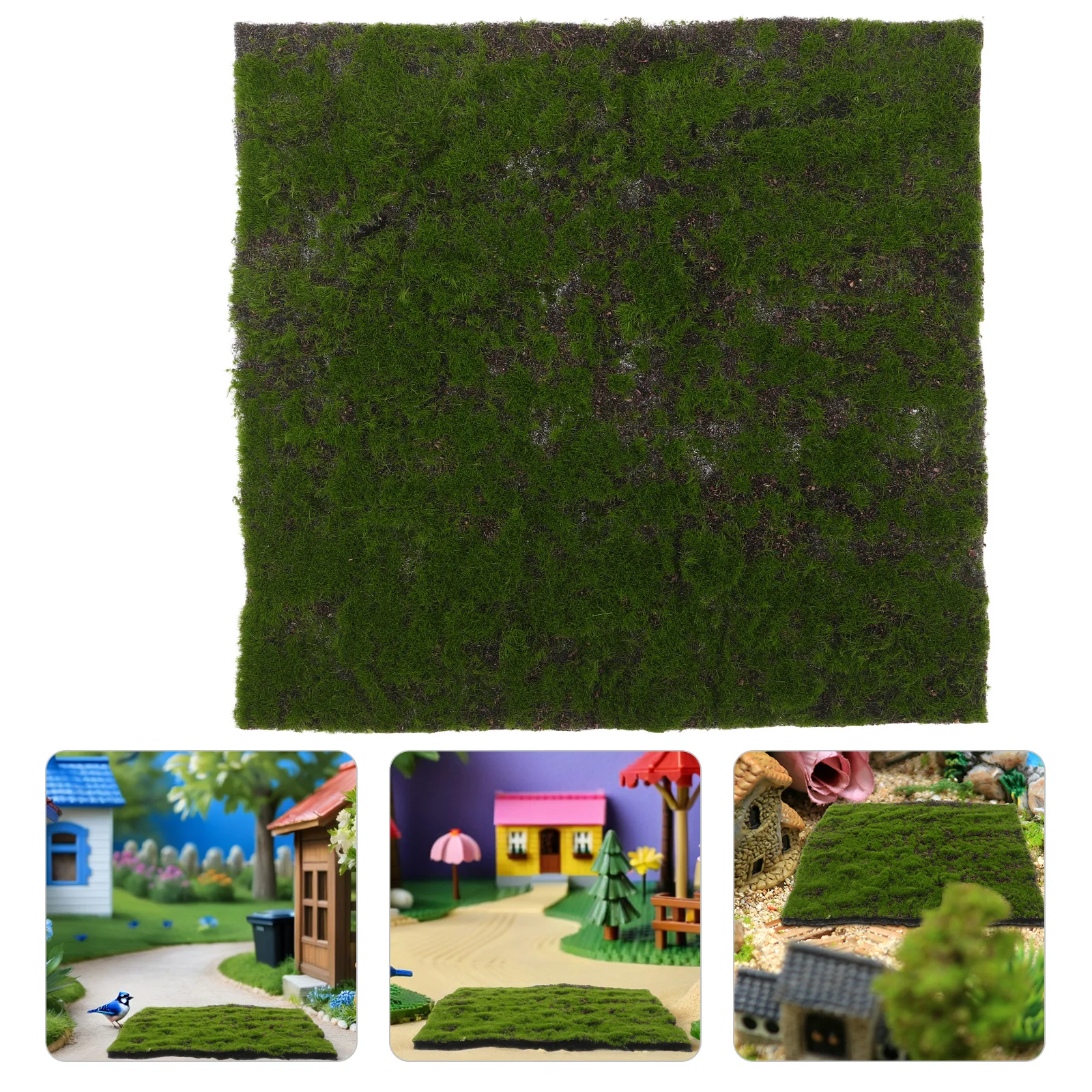 

12x12 Inch Simulation Moss Grass for Decor Realistic Artificial Moss Lawn for Terrariums Fairy Gardens Outdoor Patios Craft