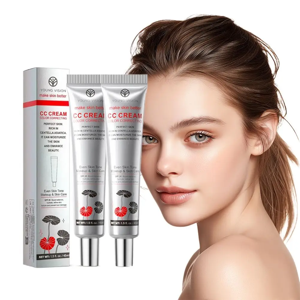 CC Cream Centella Correcting Makeup Whitening Concealer Primer Waterproof Anti-Sweat Makeup Foundation Color Correcting Cream