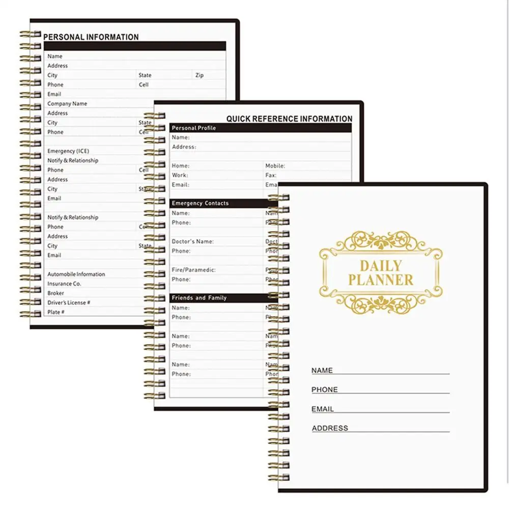 English Coil Ring Binder Notebook 2025 12 Months 2025 Schedule Planner Notepad Time Organizer Diary Notepad A5 Agenda Notebook