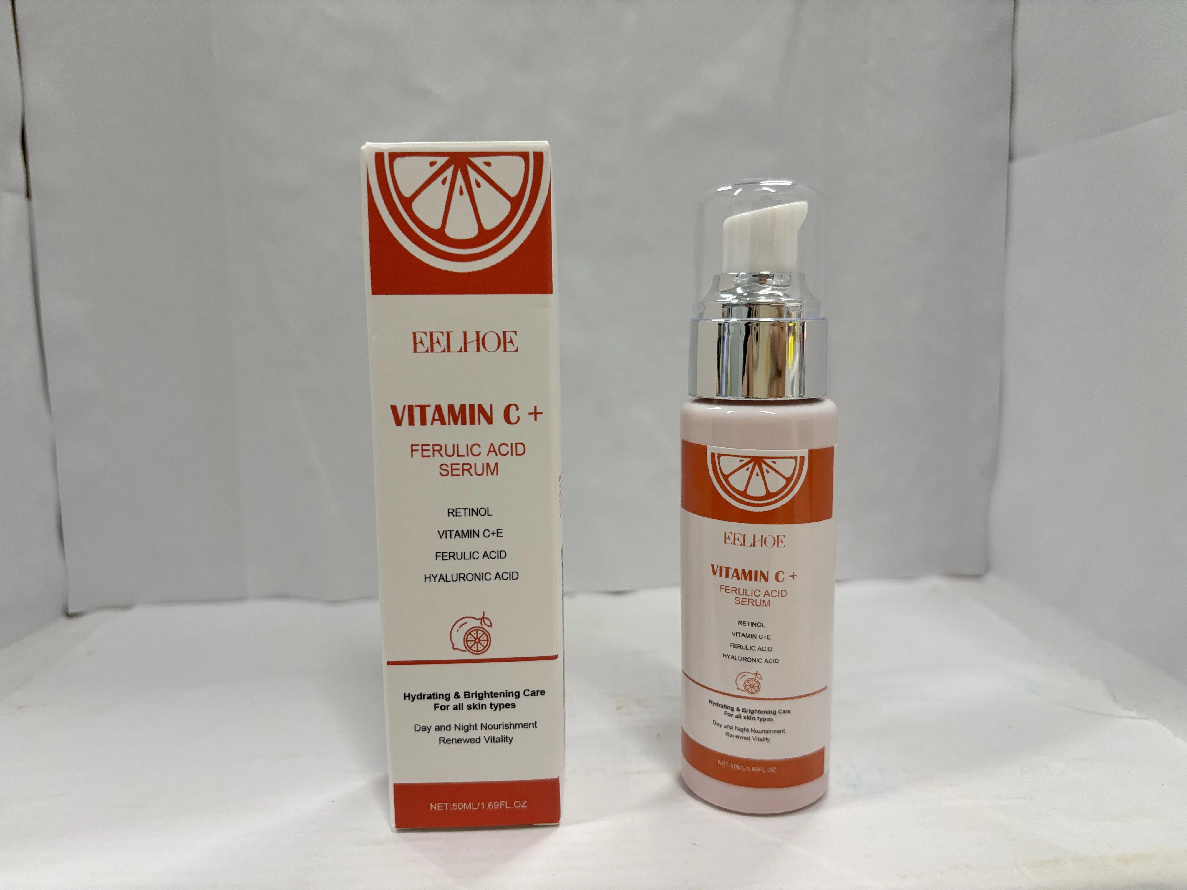 Essence pour le visage à la vitamine C, hydratante et hydratante, embellissement de la peau des pores fins, essence éclaircissante pour le visage
