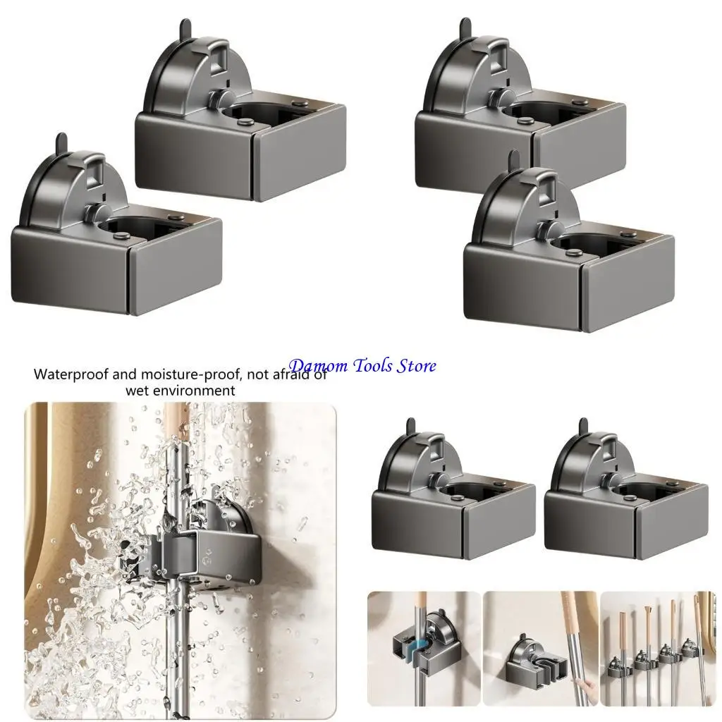 57BE Suction Mop Hangers Suction Mop Holder for Balconies Or Bathroom let  Floor Tidy