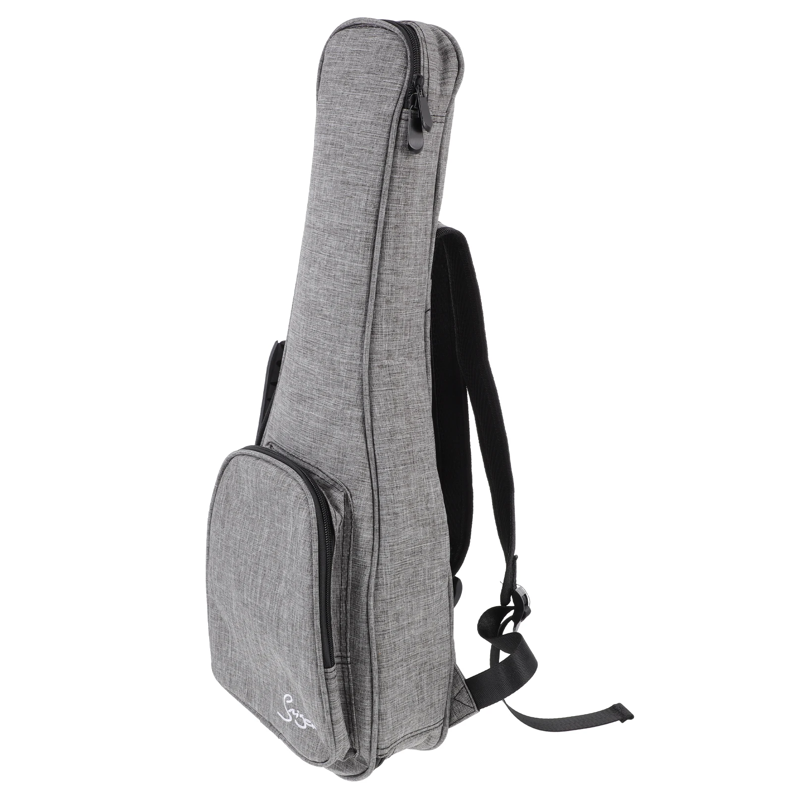 

1pc Ukulele Bag Thickened Durable Linen Shoulder Pouch For Ukulele Storage Lightweight Portable Carrying Bag Grey Practical
