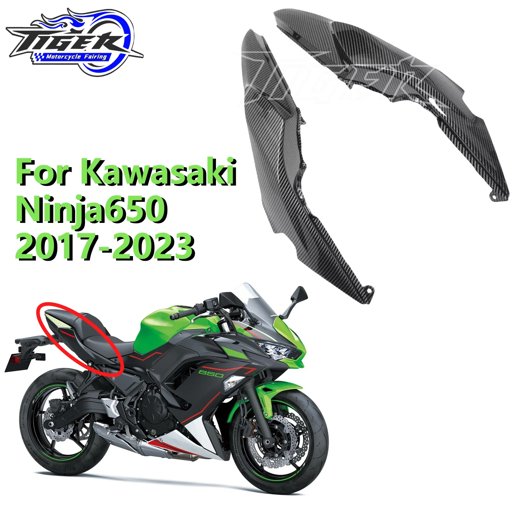 

For Kawasaki Ninja 650 2017-2023 Z-650 Rear Passenger Seat Cover Side Panel Z650 Ninja650 Motorcycle Panel Fairing Guard Parts