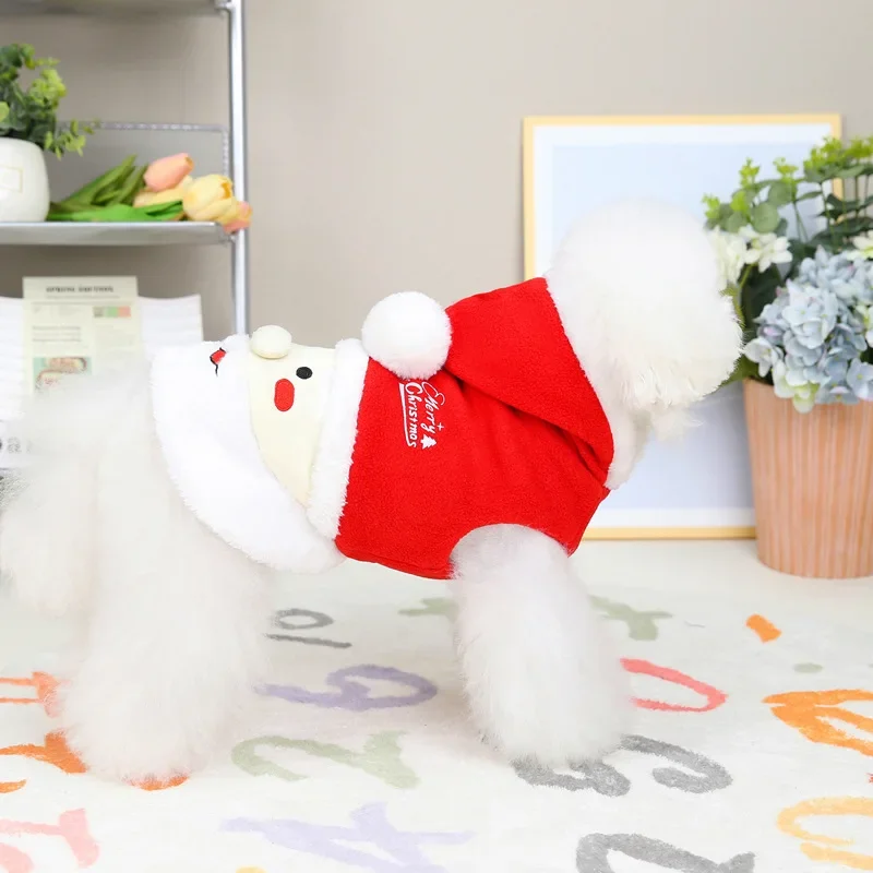 2024 New Autumn and Winter Small and Medium Cats, Dogs, Pets and Warm Holidays Santa Claus