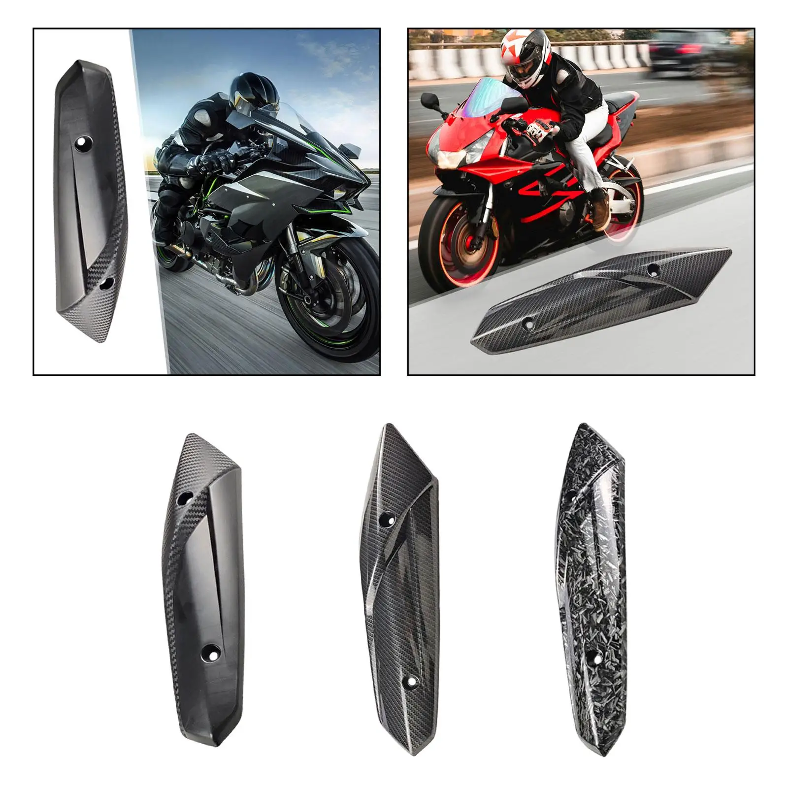 Universal Motorcycle Heat Shield ABS Protector Exhaust Pipe Cover Wear Resistant Thermal Guard for Motorbike Accessories