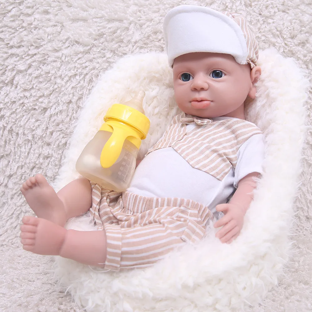 WW1540 49cm 3.6kg Realistic Silicone Reborn Baby Dolls 3 Colors Eyes Choices Newborn Baby Toddler Toys for Children Gift