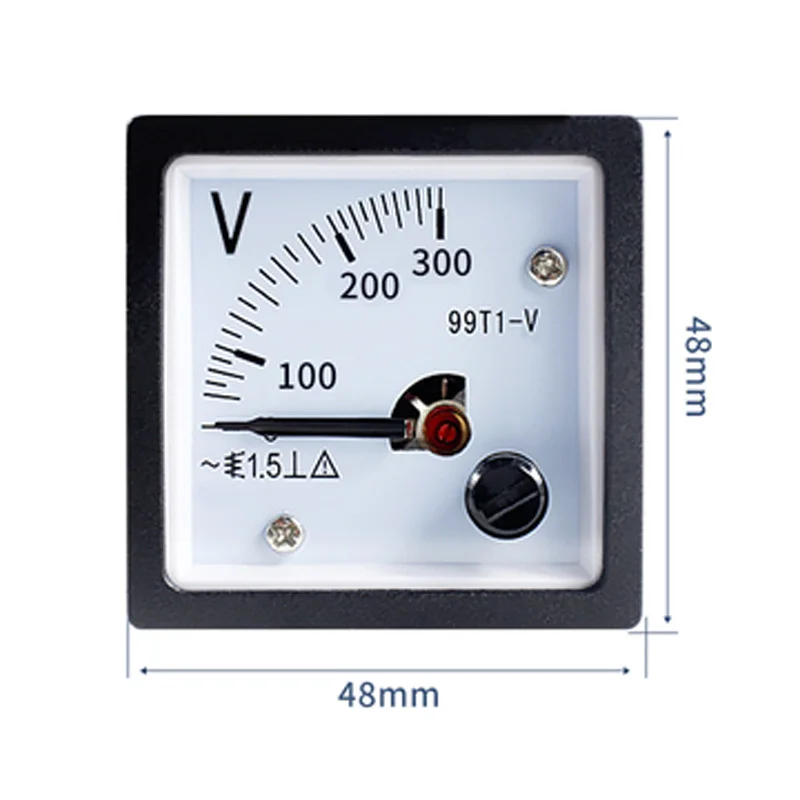 99T1 AC 300V 250V 450V 500V Voltímetro de montaje en panel de rango de medición