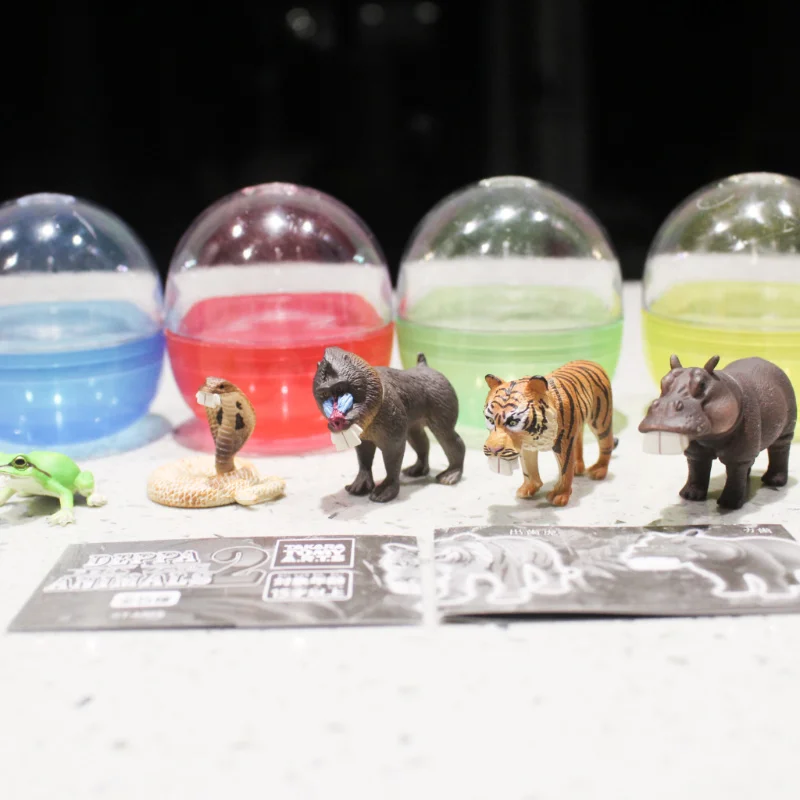 Gacha Capsule Toys Gagtooth Bucktooth Animals Hippo Tiger Mandrill Frog Snake Creative Table Ornaments Kids Gifts