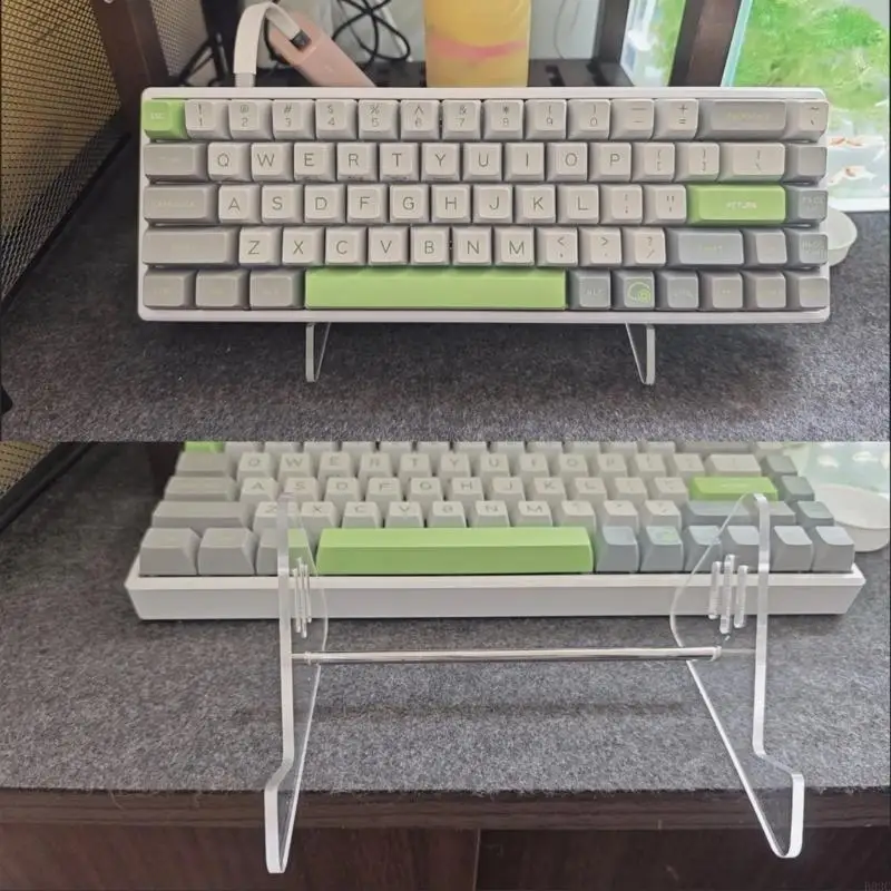 B03C Keyboards Display Stand Transparent Acrylic Keyboards Stand Computer Detachable Mechanical Keyboards Rack
