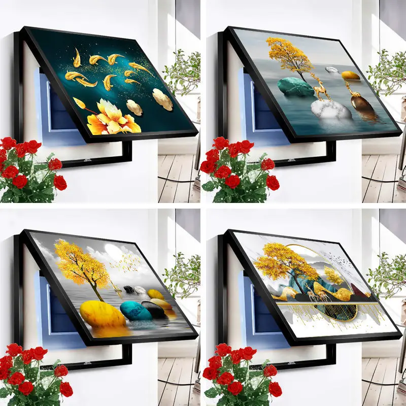 

Electric Box Punch-Free Home Living Room Decorative Accessories Painting Minimalist Creative Wall Art Print Mural Decor Poster
