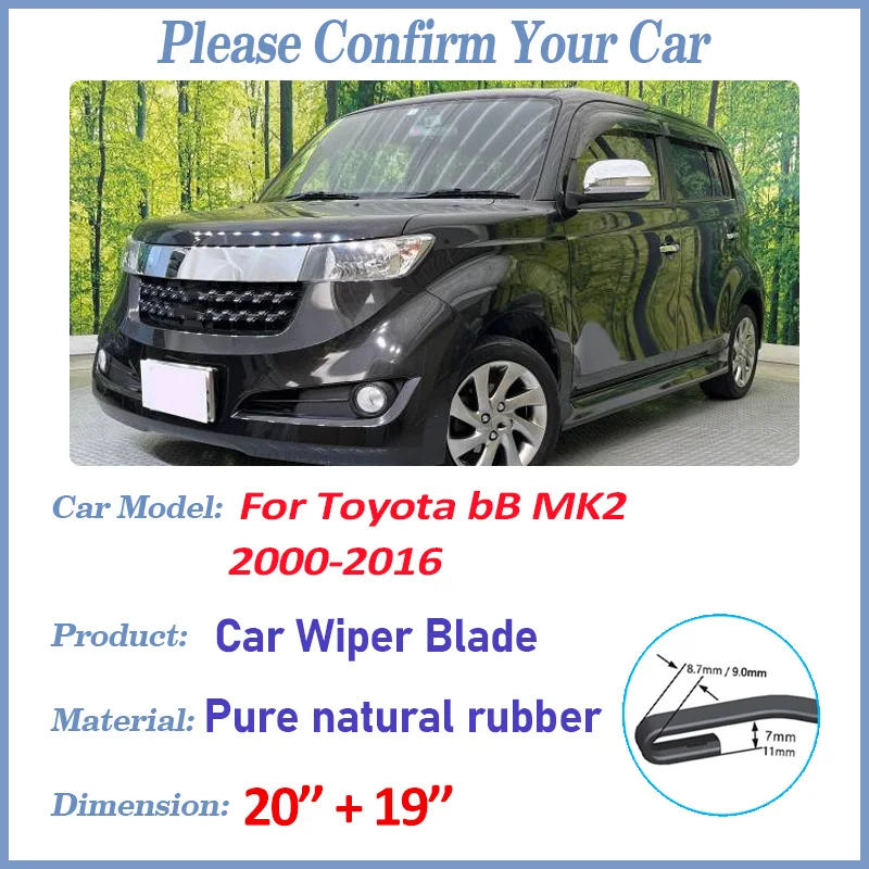 شفرات ممسحة السيارة لملحقات Toyota bB MK2 Scion xB Daihatsu Coo Materia 2000 2001-2016 مساحات الزجاج الأمامي المتينة #2