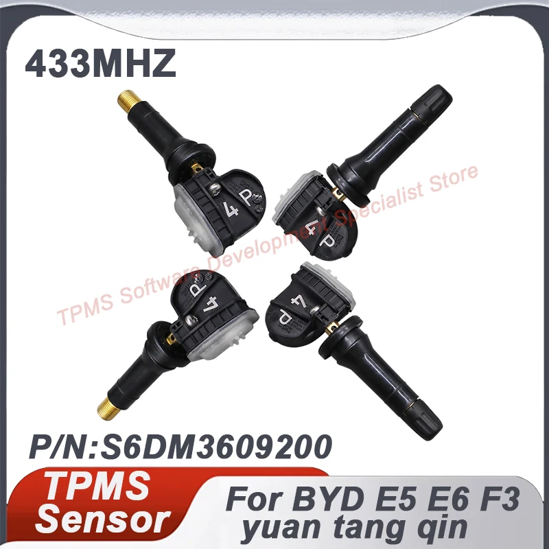 

TPMS Tire Pressure Sensor For BYD Qin Song Tang Yuan E5 E6 F3 S6DM3609200 S6DM-3609200 433MHZ 1/4PCS