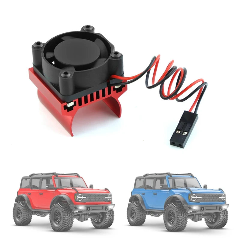 Ventilador de refrigeración del Motor TRX4M 180, disipador de calor para TRX4 TRX4-M 1/18 RC Crawler, piezas de actualización de coche, accesorios