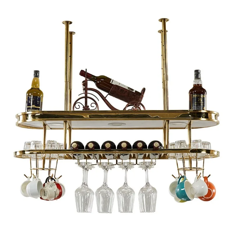 

Light luxury stainless steel wine rack bar hanger hanging wine glass rack